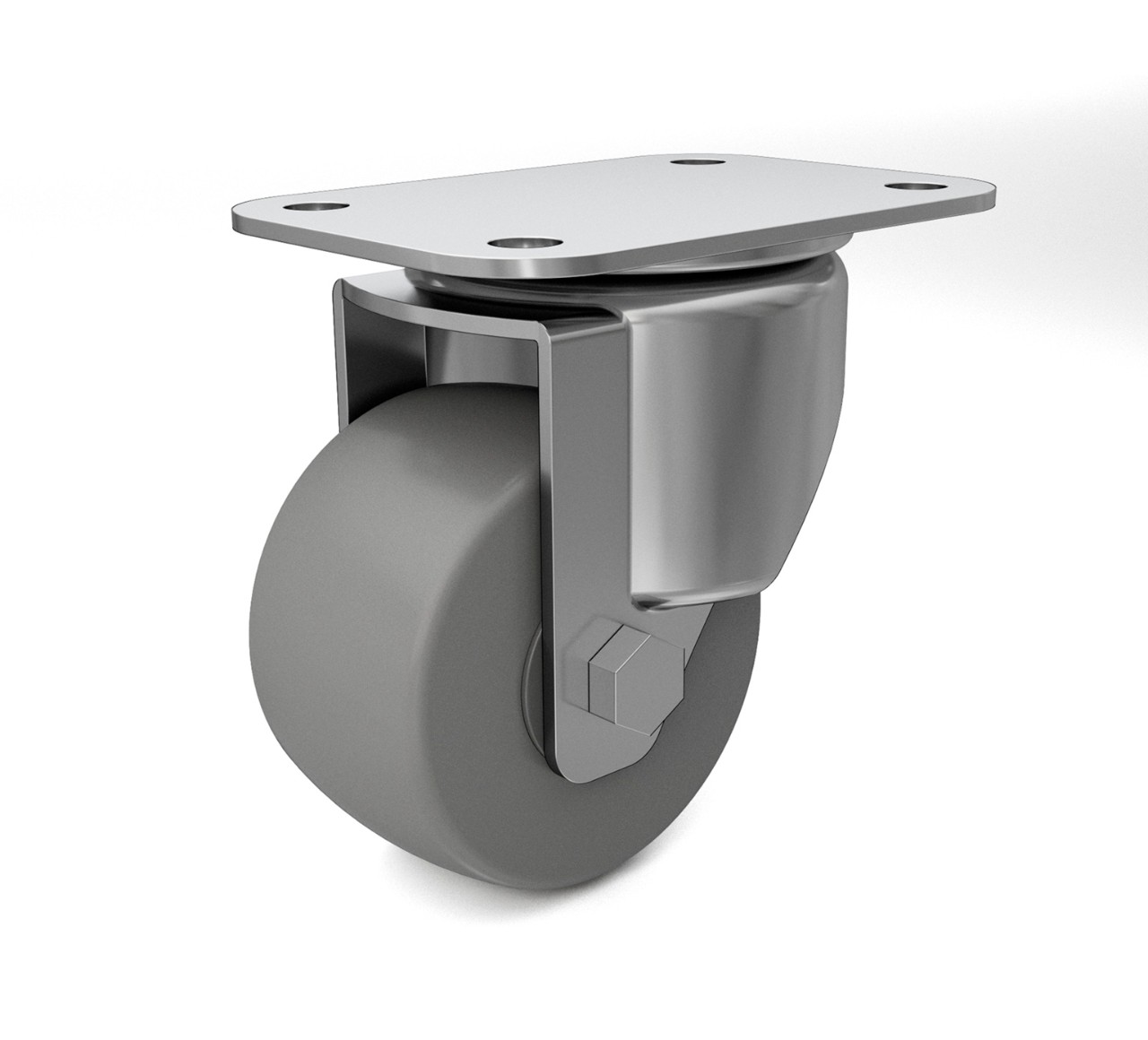 4041676 CASTER, SWIVEL, 70MMD 40W 95H, 4HOLE alt 1