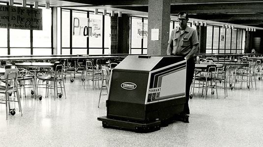Tennant's first walk-behind scrubber