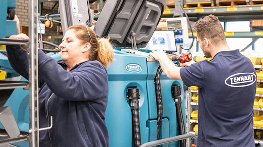 T16AMR Robotic Floor Scrubber manufacturing in Uden