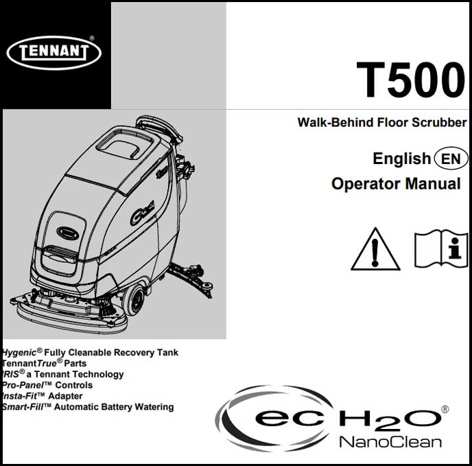 T500-T500e用オペレーターマニュアルの表紙